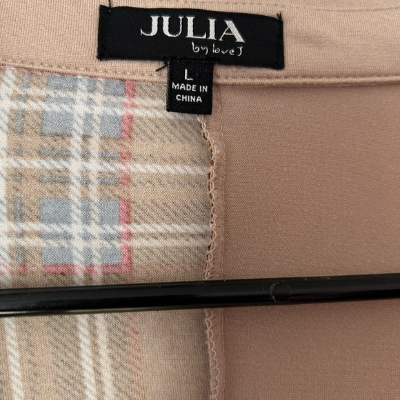 Love J Beige and Plaid Shirt - Picture 2 of 4